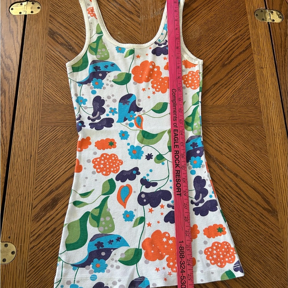 Ribbed Floral Tank Mini Dress or Tank Top - Picture 7 of 13